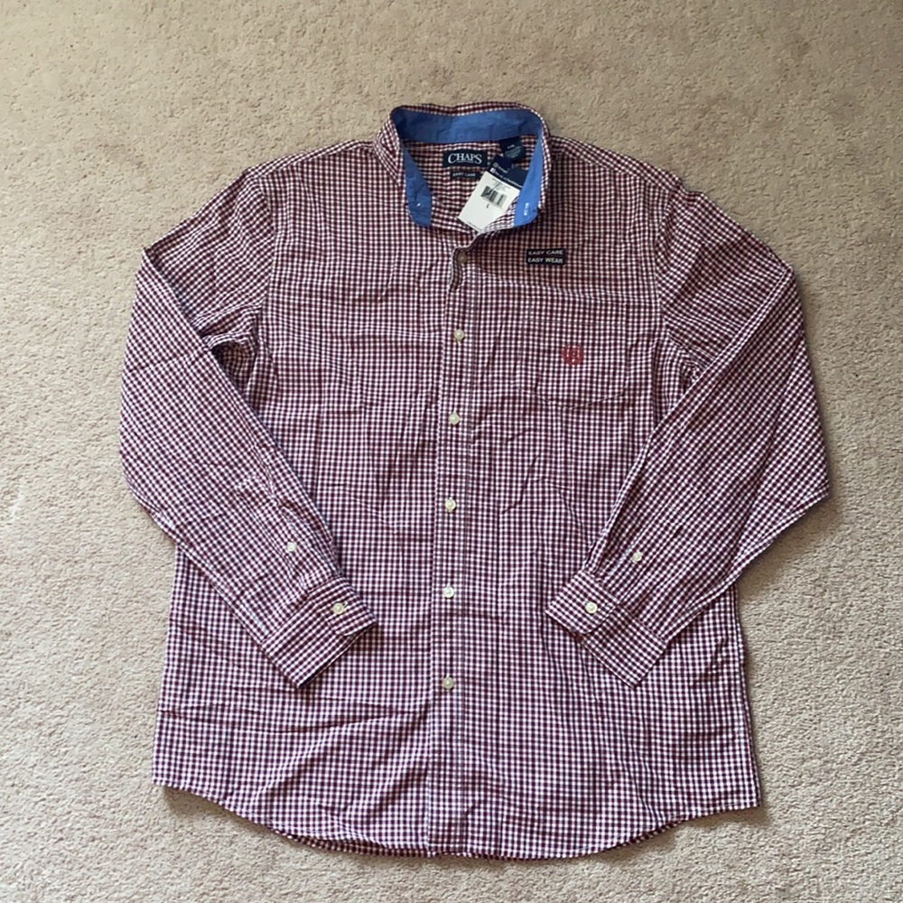 NWT Men’s Chaps long sleeve shirt, red, large